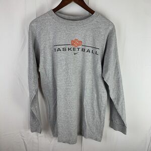 Oklahoma State Cowboys Men's Basketball Nike Team Grey Long Sleeve Y2K Small‎